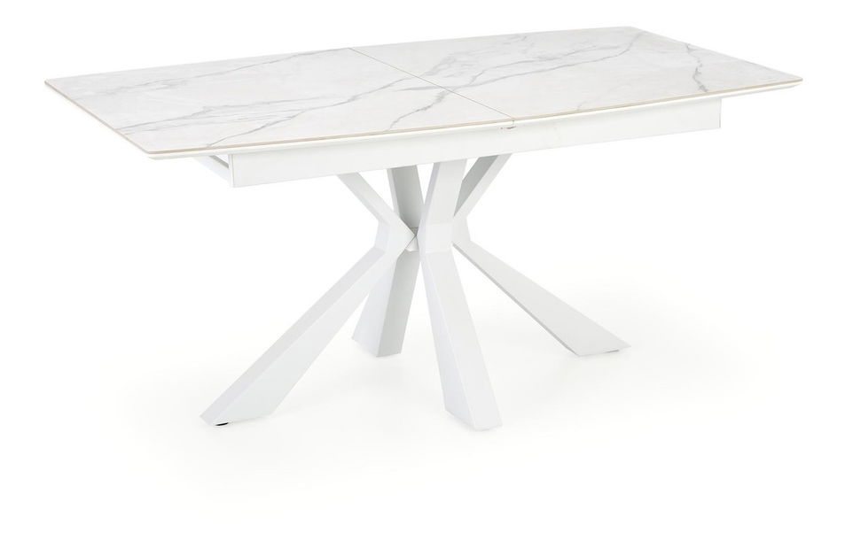 Jídelní stůl Vindall (mramor + bílá)