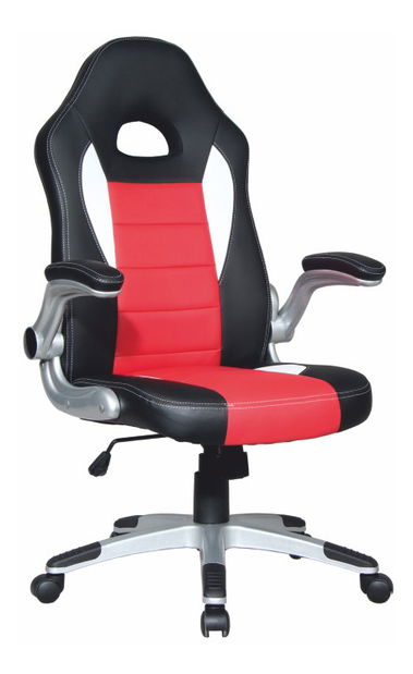 Kancelářské křeslo Marvin (černá + červená + bílá)