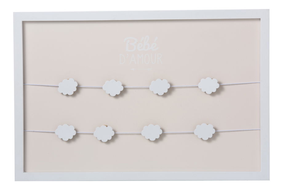 Fotorámeček (bílá + růžová) 2x40x60cm