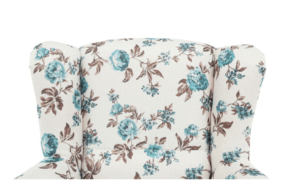 Křeslo ušák s taburetem Aevo rose 14