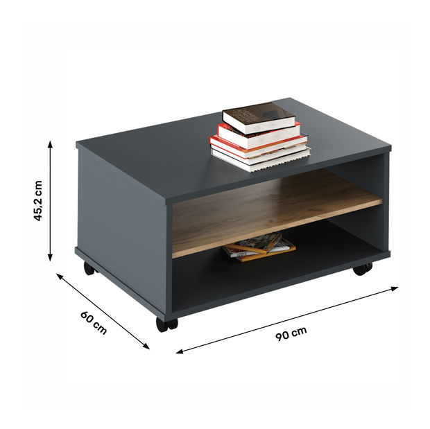 Konferenční stolek Hamila NEW TYP 32 (grafit + dub artisan)