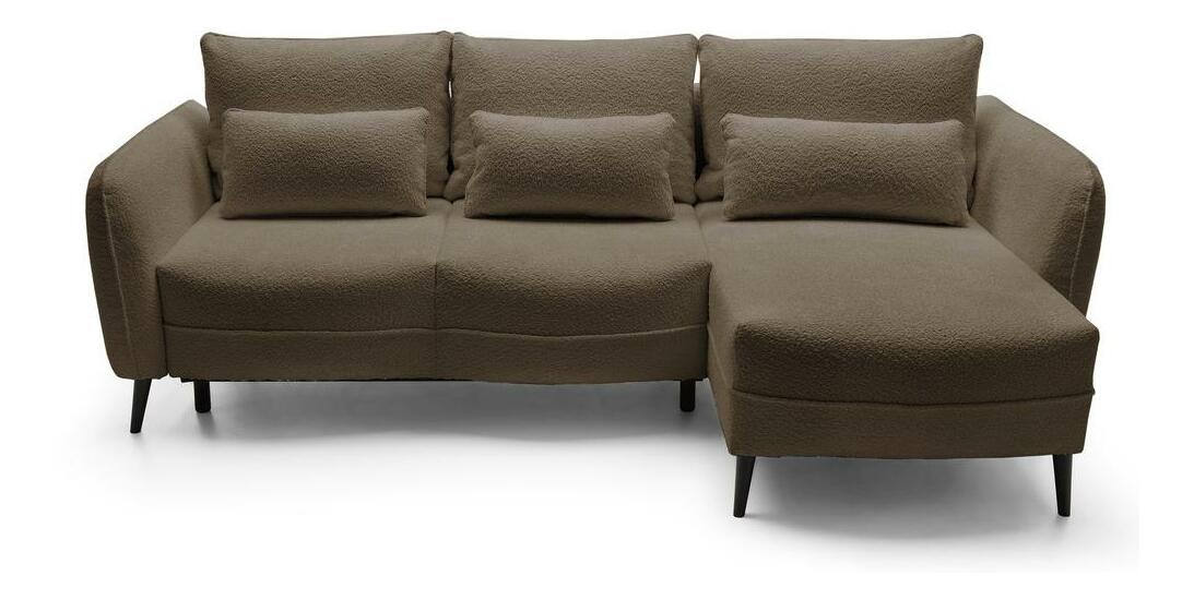 Rohová sedací souprava Eilish (P) (béžová + černá)