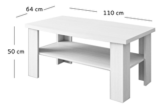 Konferenční stolek ORONTES (krémová + dub ancona)
