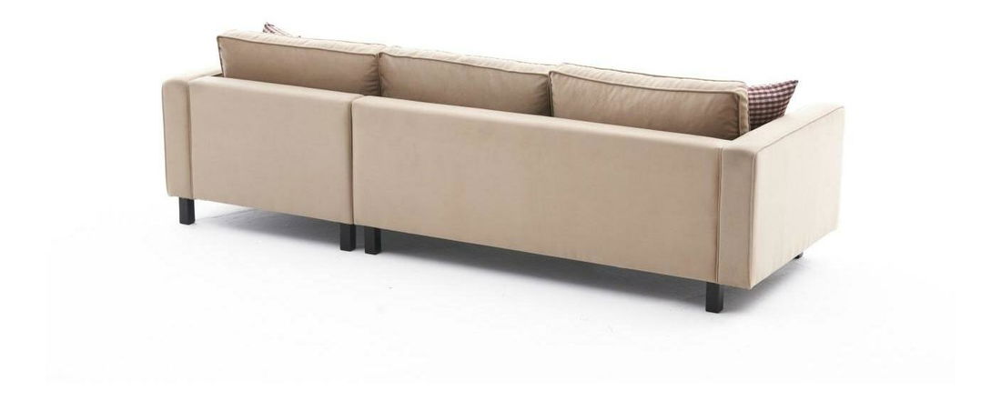 Rohová sedačka Kalen 1 (P) (krémový samet)