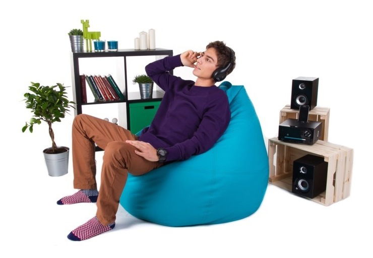 Sedací pytel Hruška XXL (modrá)