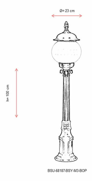 Venkovní podlahové svítidlo Armor (černá)