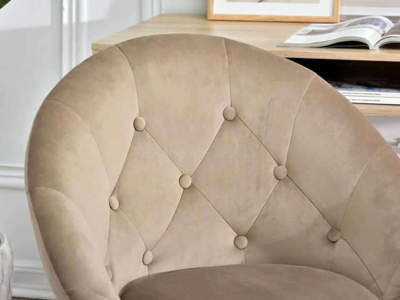 Křeslo Lush 4 (béžová + chromová)