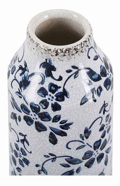 Váza 30 cm Mulza (bílá + modrá)