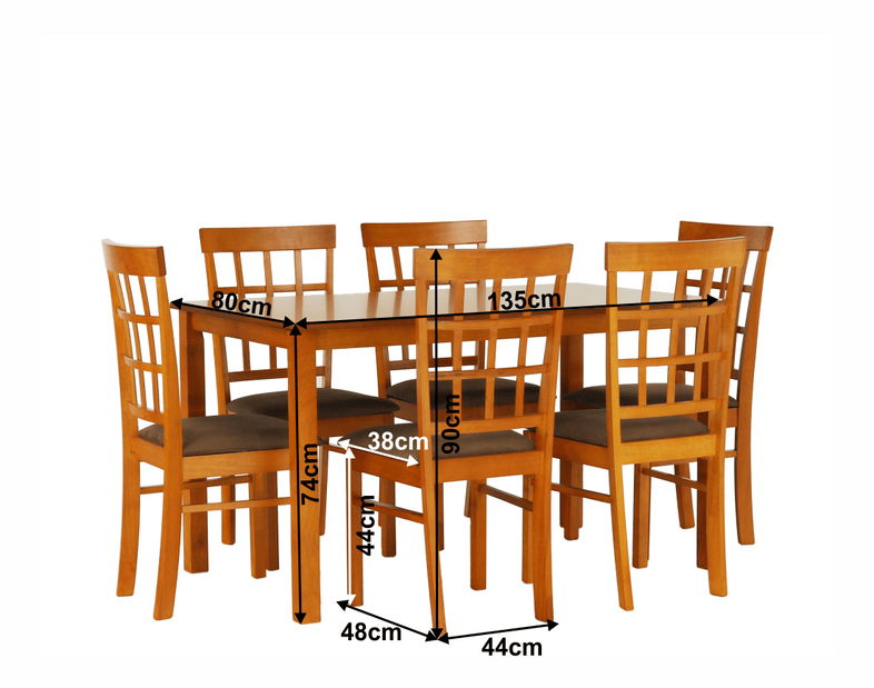 Jídelní set Grid 1+6 (pro 6 osob)