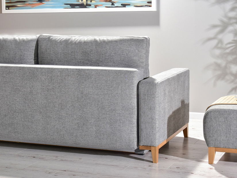 Pohovka dvousedačka Salida (šedá + dub)