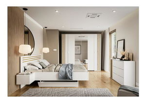 Ložnicová sestava Frens (bílá + dub artisan)