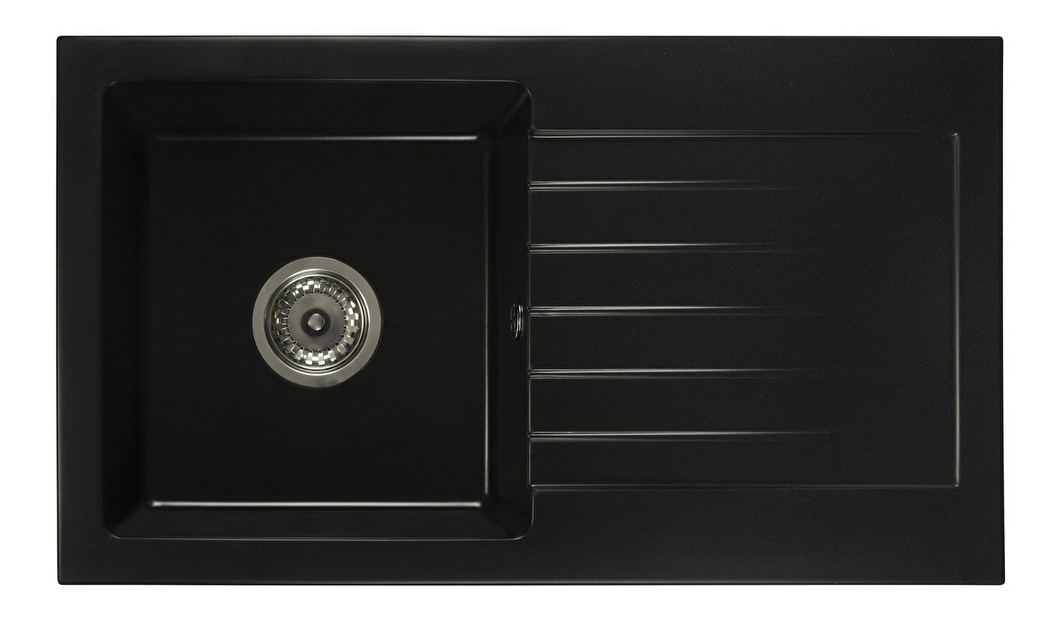 Kuchyňský dřez Lemmion (černá) (se 3 otvory pro baterii) (P)