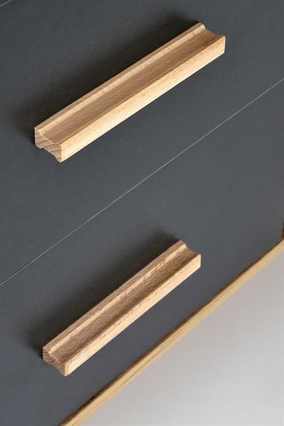 Pc stolek Sýra XL (antracit + dub wotan)