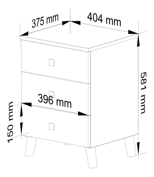 Komoda Mobian 3 (kašmír)