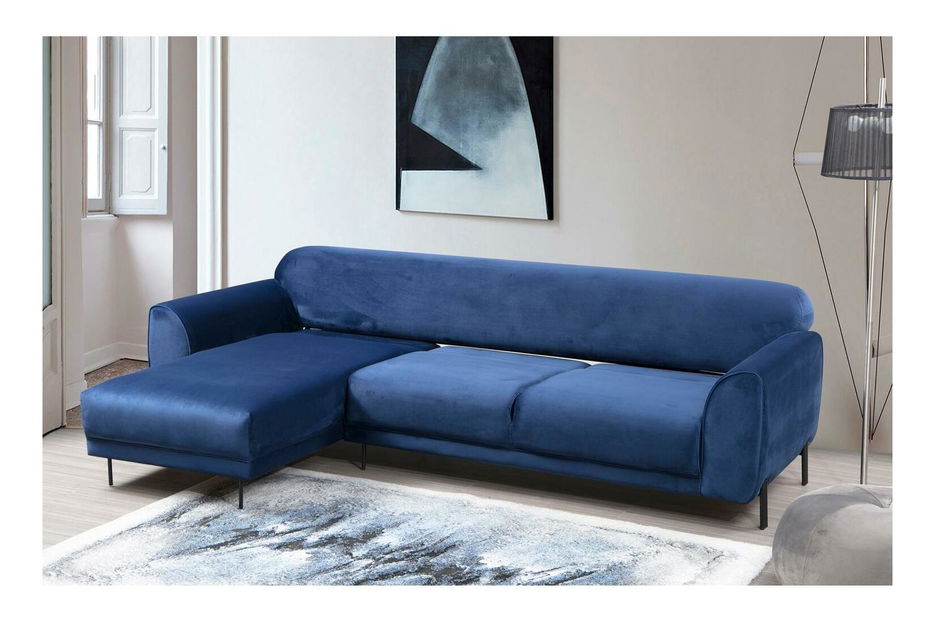 Rohová sedačka Imagetta (L) (námořnická modrá + černá)