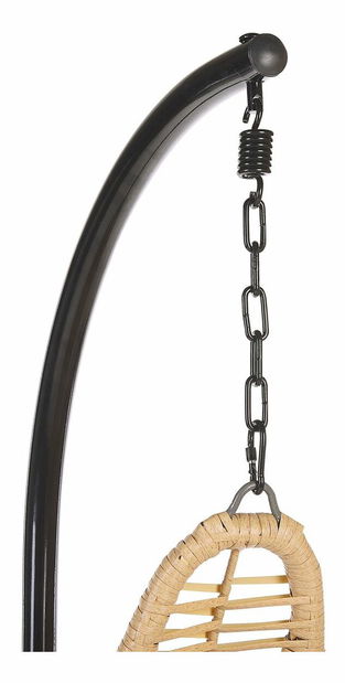 Závěsné křeslo se stojanem ATRIO II (polyratan) (béžová)