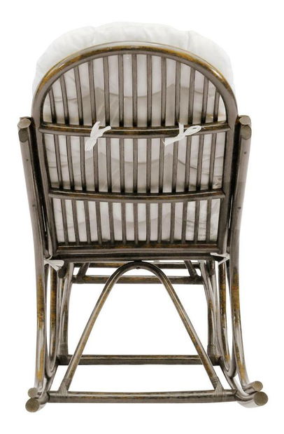 Houpací křeslo Agate (tmavě hnědá + béžová)