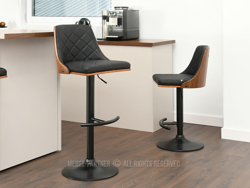 Židle Haire (ořech tmavý + černá)