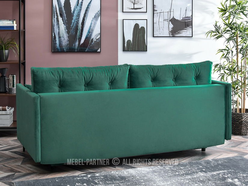 Pohovka dvousedačka Mastil (zelená + černá)