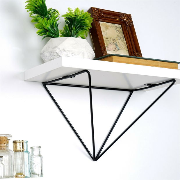 Nástěnná police We 48 (čierna)