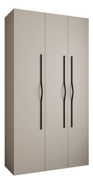 Šatní skříň 130 cm Carmela 40-2 (kašmír + černá)