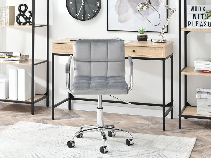 Židle Elita (šedá + chromová)