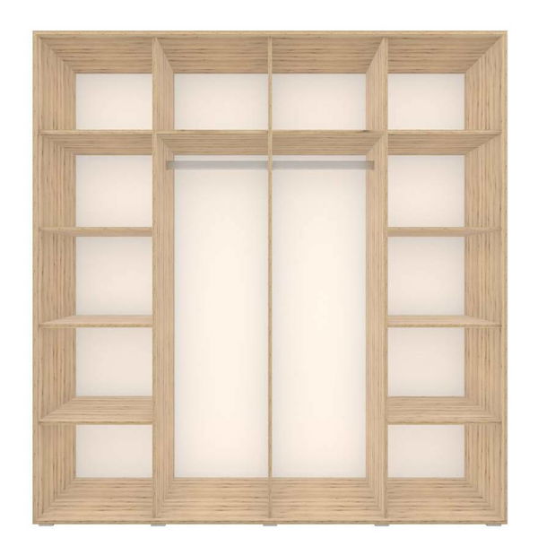 Šatní skříň Barca (dub artisan + borovice norská černá)