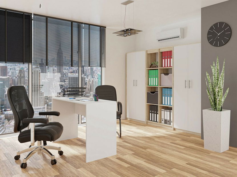 Policová skříň Obtenidas 1 (bílá + dub sonoma)