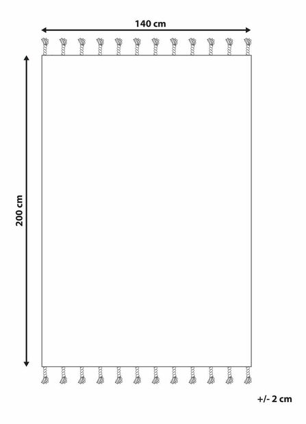 Koberec 140 x 200 cm Khemis (bílá)