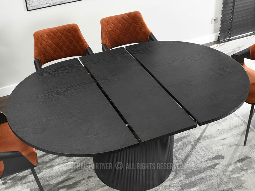Jídelní stůl Paga (černé dřevo + černá)