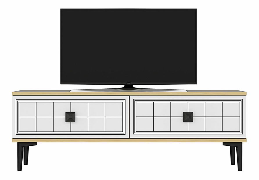 TV stolek/skříňka Yutta (dub + bílá)