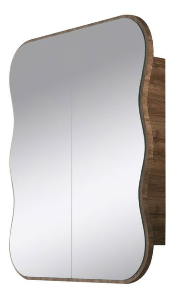 Koupelnová skříňka Kasusu (ořech) (se zrcadlem)