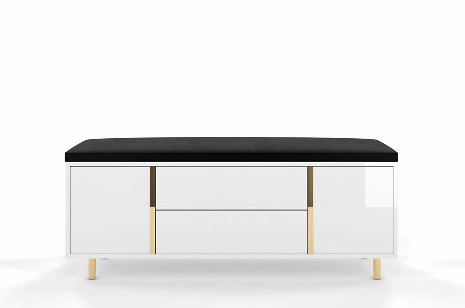 Botník/Skříňka na boty Naturlig Carra (vysoký lesk bílý)