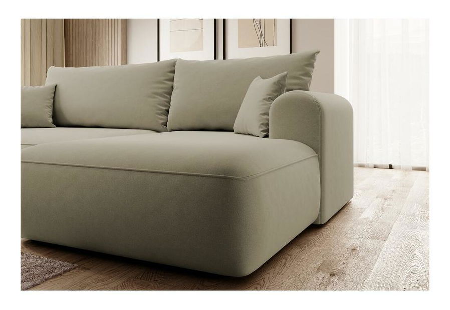 Rohová sedací souprava Olivo I (P) (béžová střední + černá)