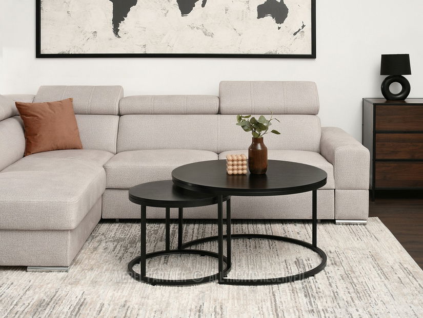 Konferenční stolek Klara (černé dřevo + černá)