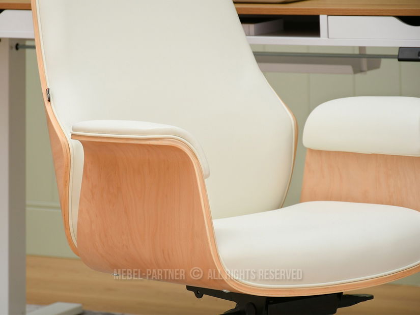 Křeslo Lionel (krémová + chromová)