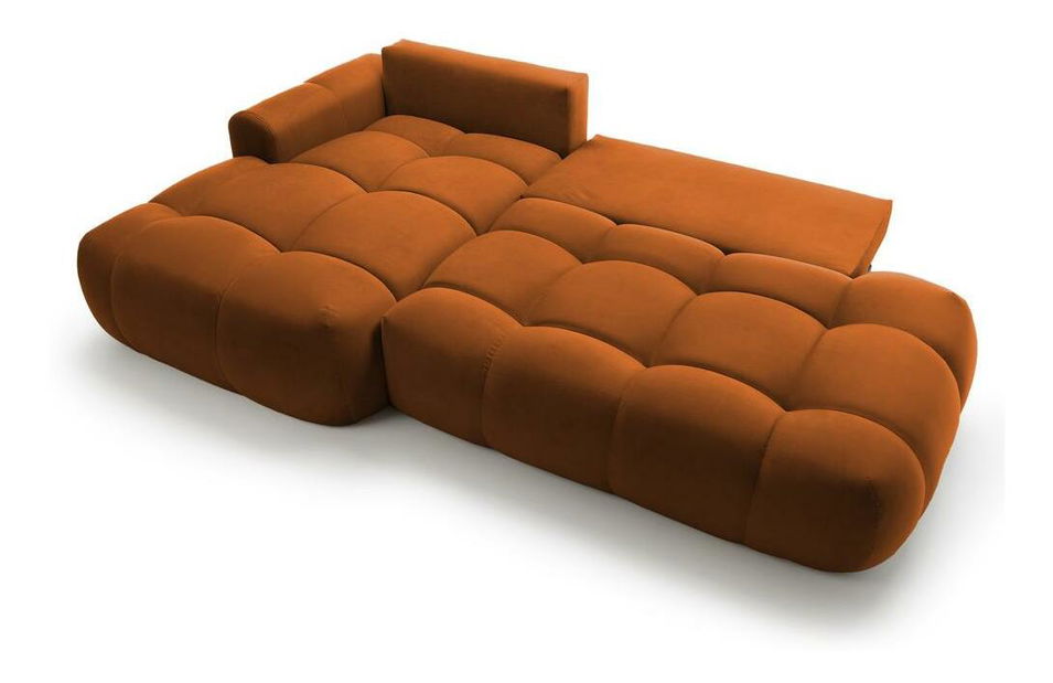 Rohová sedací souprava Ombre (L) (měděná + černá)