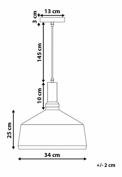 Závěsná lampa Seoul (bílo-zlatá)