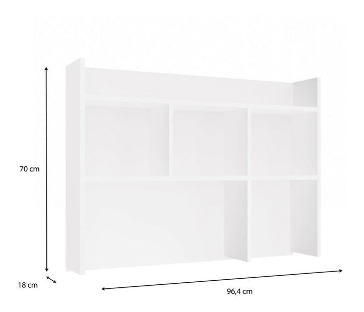 Nástavba na PC stolek Navegacion 1 (bílá)