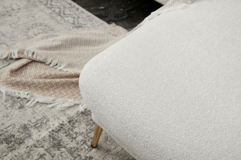 Rohová sedačka Simeon (P) (Krémová + Zlatá)