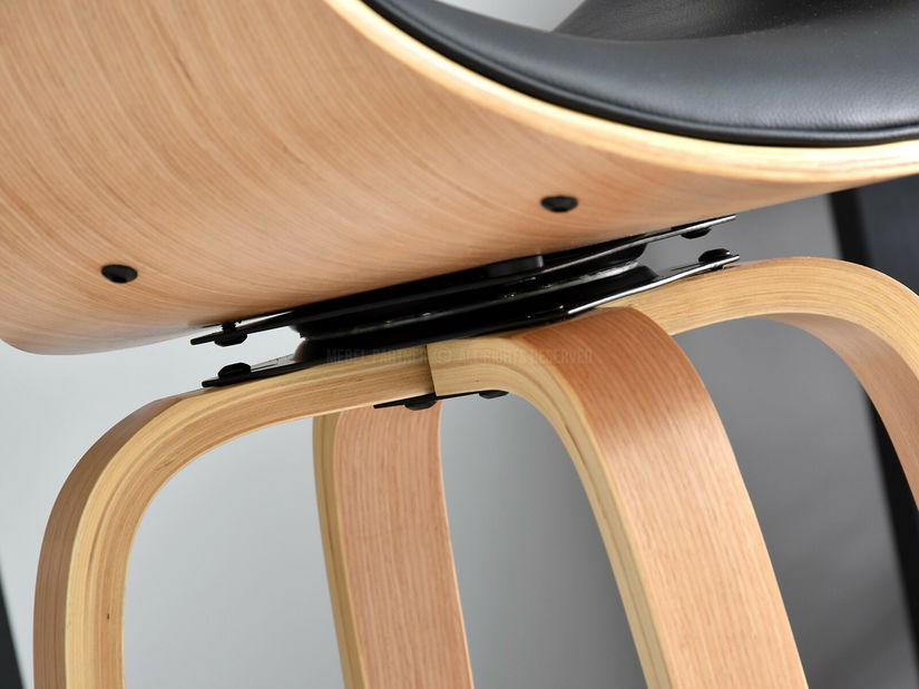 Židle Bjorn H (dub černý + chromová)