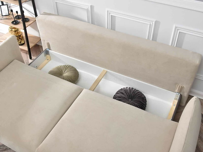 Pohovka dvousedačka Lasciare (béžová + černá)