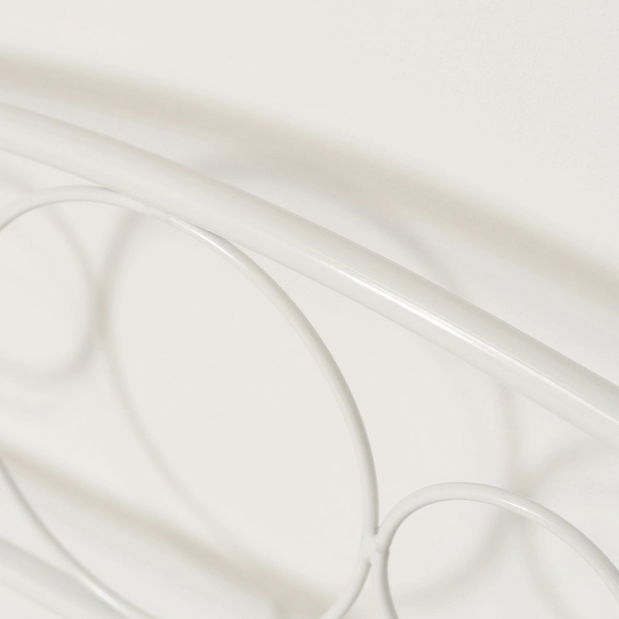 Kovová postel 90 cm Granjeros (bílá) (s roštem)