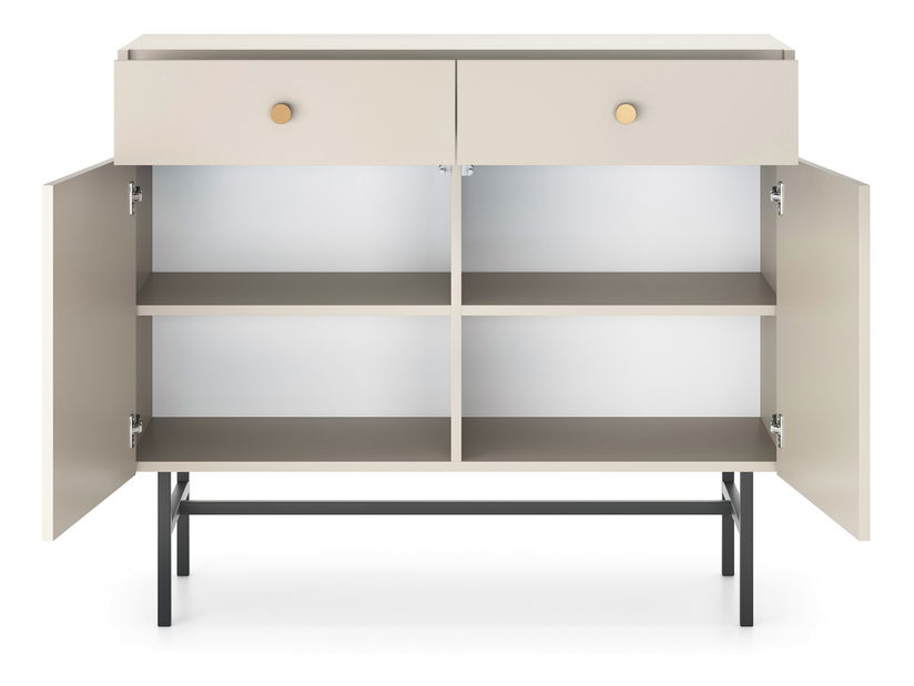 Komoda Desanta 2D2SZ (béžová + černá)