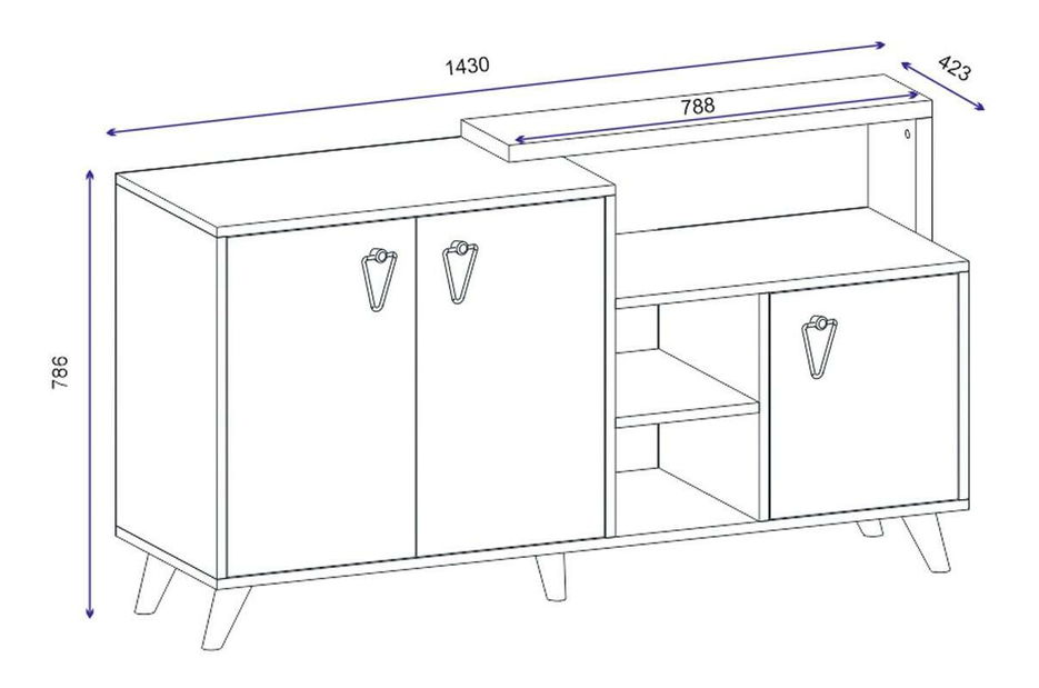 Konzolový stolek Kodenu (ořech + antracit)