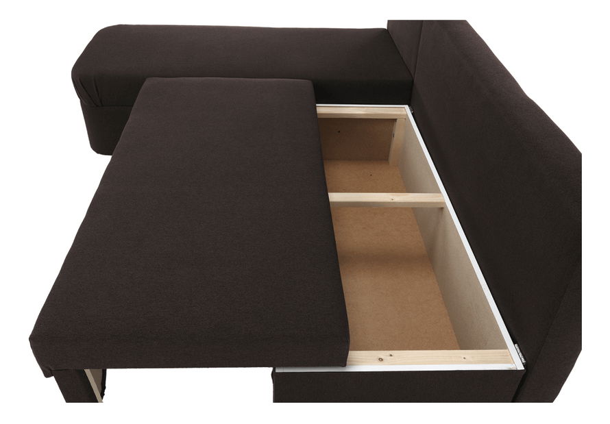 Rohová sedací souprava Petoria New (hnědá) (L)