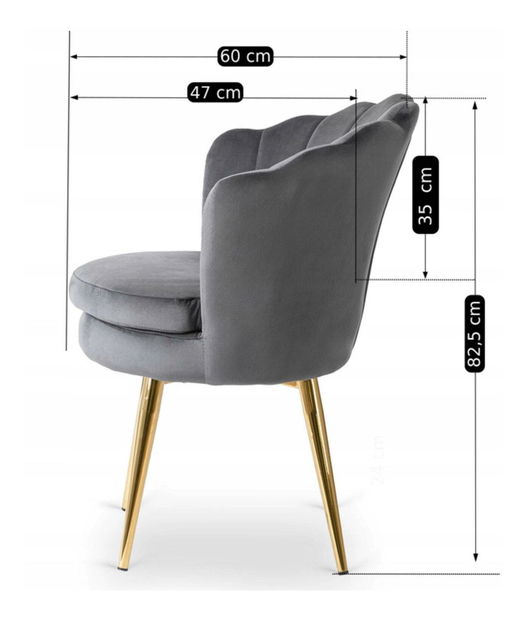 Křeslo Vivieron (šedá)