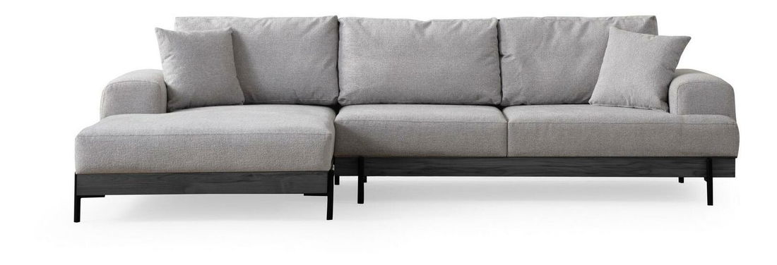 Rohová sedačka Etorella (L) (šedá + černá)