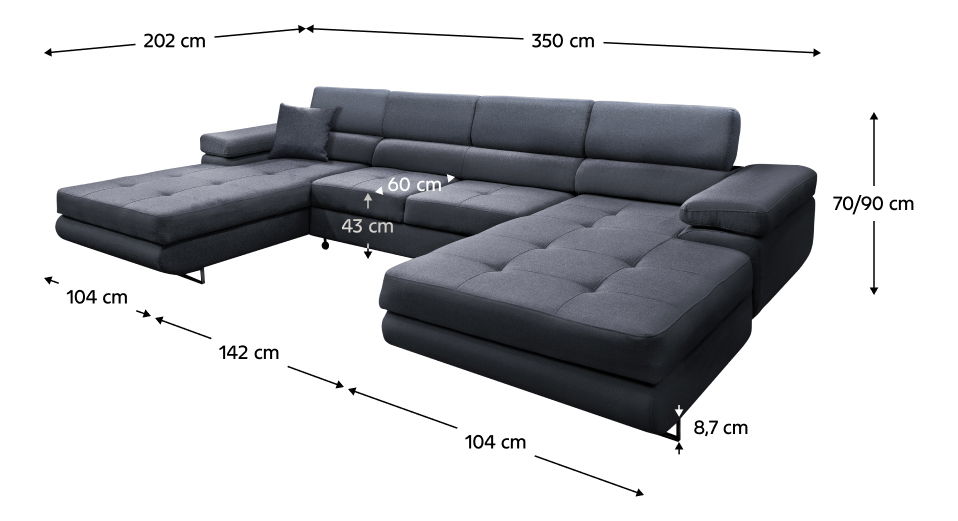 Univerzální sedací souprava Aprina (monolith 97) 