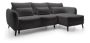 Rohová sedací souprava Eilish (P) (šedá + černá)